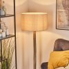 Flemming Stehleuchte 50 cm Naturfarben, Schwarz, 1-flammig