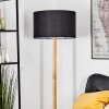 Flemming Stehleuchte 50 cm Naturfarben, Schwarz, 1-flammig