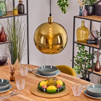 Koyoto Hängeleuchte Glas 30 cm Gold, 1-flammig Koyoto Hängeleuchte Glas 30 cm Gold, 1-flammig