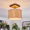 Bongal Deckenleuchte 35 cm Naturfarben, Schwarz, 1-flammig