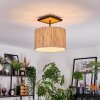 Bongal Deckenleuchte 35 cm Naturfarben, Schwarz, 1-flammig