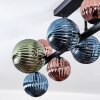 Chehalis Deckenleuchte Glas 10 cm, 12 cm, 15 cm Blau, Grün, Kupferfarben, 10-flammig