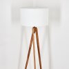 Flemming Stehleuchte 50 cm Naturfarben, Schwarz, 1-flammig