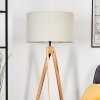 Flemming Stehleuchte 50 cm Naturfarben, Schwarz, 1-flammig