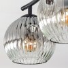 Ripoll Deckenleuchte Glas 15 cm Klar, Rauchfarben, 2-flammig