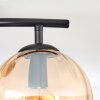 Koyoto Deckenleuchte Glas 15 cm Bernsteinfarben, Klar, Rauchfarben, 2-flammig