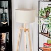 Flemming Stehleuchte 50 cm Naturfarben, Schwarz, 1-flammig