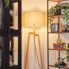 Flemming Stehleuchte 50 cm Naturfarben, Schwarz, 1-flammig