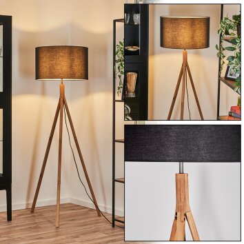 Flemming Stehleuchte 50 cm Naturfarben, Nickel-Matt, 1-flammig Flemming Stehleuchte 50 cm Naturfarben, Nickel-Matt, 1-flammig