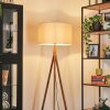 Flemming Stehleuchte 50 cm Naturfarben, Nickel-Matt, 1-flammig