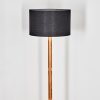 Flemming Stehleuchte 50 cm Naturfarben, Schwarz, 1-flammig