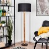 Flemming Stehleuchte 50 cm Naturfarben, Schwarz, 1-flammig