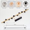 Chehalis Deckenleuchte Glas 10 cm, 12 cm, 15 cm Gold, Schwarz, 10-flammig