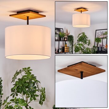 Bassagoda Deckenleuchte 35 cm Naturfarben, Schwarz, 1-flammig Bassagoda Deckenleuchte 35 cm Naturfarben, Schwarz, 1-flammig