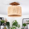 Granja Deckenleuchte 35 cm Naturfarben, Schwarz, 1-flammig