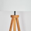Flemming Stehleuchte 50 cm Holz dunkel, Schwarz, 1-flammig