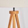 Flemming Stehleuchte 50 cm Holz dunkel, Schwarz, 1-flammig