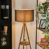 Flemming Stehleuchte 50 cm Braun, Naturfarben, Schwarz, 1-flammig