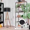Flemming Stehleuchte 50 cm Braun, Naturfarben, Schwarz, 1-flammig