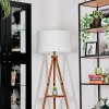 Flemming Stehleuchte 50 cm Braun, Naturfarben, Schwarz, 1-flammig