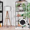 Flemming Stehleuchte 50 cm Braun, Naturfarben, Schwarz, 1-flammig
