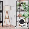 Flemming Stehleuchte 50 cm Braun, Naturfarben, Schwarz, 1-flammig