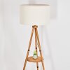 Flemming Stehleuchte 50 cm Braun, Naturfarben, Schwarz, 1-flammig