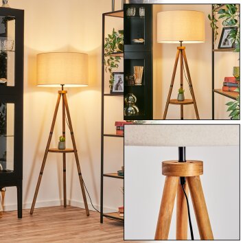Flemming Stehleuchte 50 cm Braun, Naturfarben, Schwarz, 1-flammig Flemming Stehleuchte 50 cm Braun, Naturfarben, Schwarz, 1-flammig