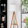 Flemming Stehleuchte 50 cm Holz dunkel, Schwarz, 1-flammig