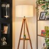 Flemming Stehleuchte 50 cm Holz dunkel, Schwarz, 1-flammig