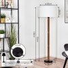 Flemming Stehleuchte 50 cm Braun, Naturfarben, Schwarz, 1-flammig
