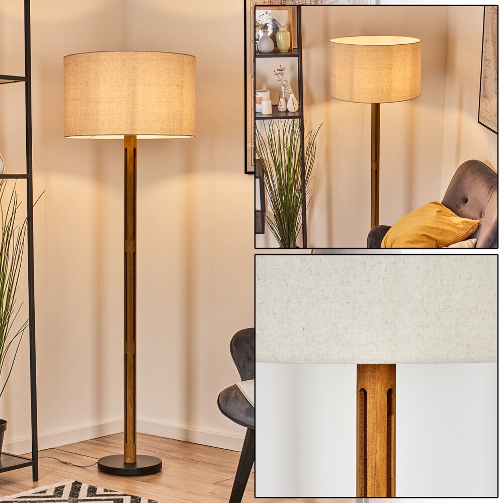 Flemming Stehleuchte 50 cm Braun, Naturfarben, Schwarz, 1-flammig main product photo