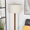 Flemming Stehleuchte 50 cm Braun, Naturfarben, Schwarz, 1-flammig