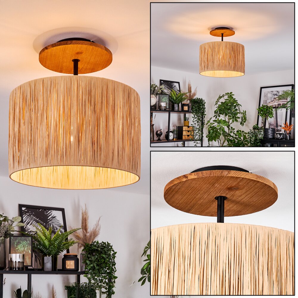 Granja Deckenleuchte 35 cm Naturfarben, Schwarz, 1-flammig main product photo