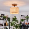 Sabadim Deckenleuchte 35 cm Naturfarben, Schwarz, 1-flammig