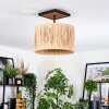 Granja Deckenleuchte 35 cm Naturfarben, Schwarz, 1-flammig