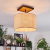 Sabadim Deckenleuchte 35 cm Naturfarben, Schwarz, 1-flammig