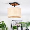 Sabadim Deckenleuchte 35 cm Naturfarben, Schwarz, 1-flammig