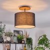 Bassagoda Deckenleuchte 35 cm Naturfarben, Schwarz, 1-flammig