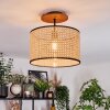 Ramila Deckenleuchte 35 cm Naturfarben, Schwarz, 1-flammig