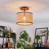 Ramila Deckenleuchte 35 cm Naturfarben, Schwarz, 1-flammig
