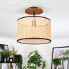 Ramila Deckenleuchte 35 cm Naturfarben, Schwarz, 1-flammig