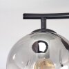 Ripoll Deckenleuchte Glas 15 cm Klar, Rauchfarben, 2-flammig