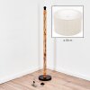 Flemming Stehleuchte 50 cm Naturfarben, Schwarz, 1-flammig