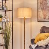 Flemming Stehleuchte 50 cm Naturfarben, Schwarz, 1-flammig