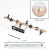 Koyoto Deckenleuchte Glas 15 cm Gold, Schwarz, 8-flammig