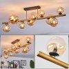 Chehalis Deckenleuchte Glas 10 cm, 12 cm, 15 cm Gold, Schwarz, 10-flammig