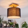Bassagoda Deckenleuchte 35 cm Naturfarben, Schwarz, 1-flammig