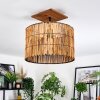 Cando Deckenleuchte 35 cm Naturfarben, Schwarz, 1-flammig