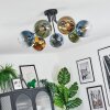 Koyoto Deckenleuchte Glas 15 cm Blau, Gold, Grün, Klar, 7-flammig